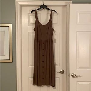 Ava James Size XL Kahki Linen Dress